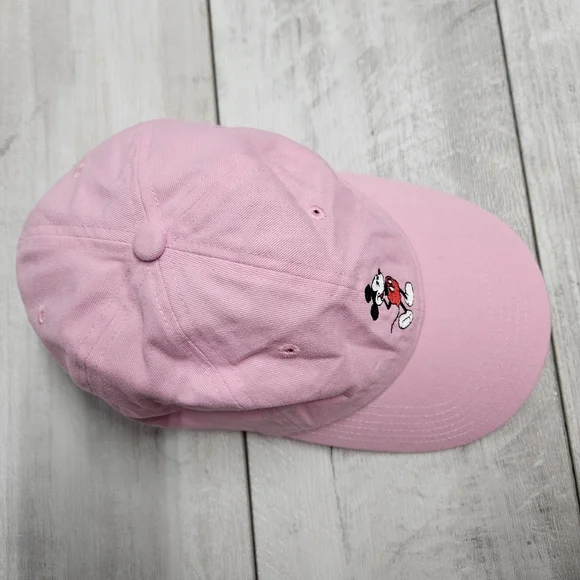 Disney Mickey Mouse Pink Hat Adjustable Strapback Cap One Size - Picture 3 of 6